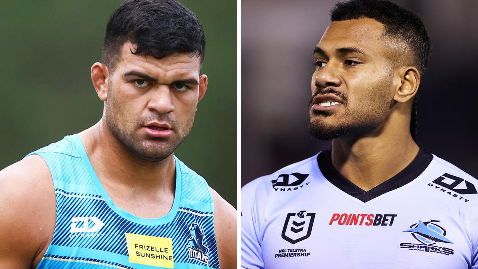 David Fifita and Sione Katoa, pictured here in the NRL.