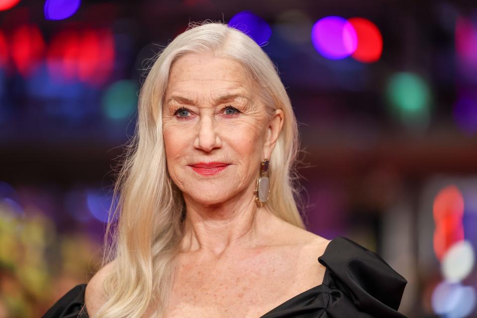 Helen Mirren arrives at the Berlin International Film Festival on February 20, 2023.