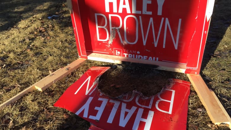 2 byelection campaign signs set on fire in southeast Calgary