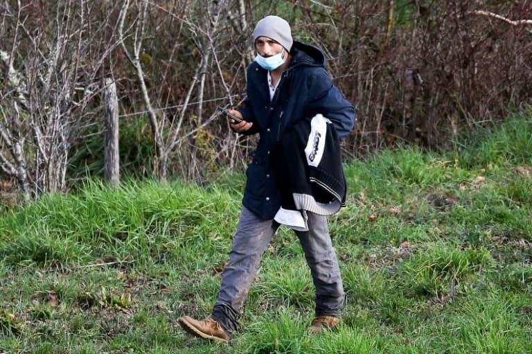 Cédric Jubillar le 23 décembre 2020 lors des recherches de sa femme à Cagnac-les-Mines (Tarn) - Fred SCHEIBER © 2019 AFP