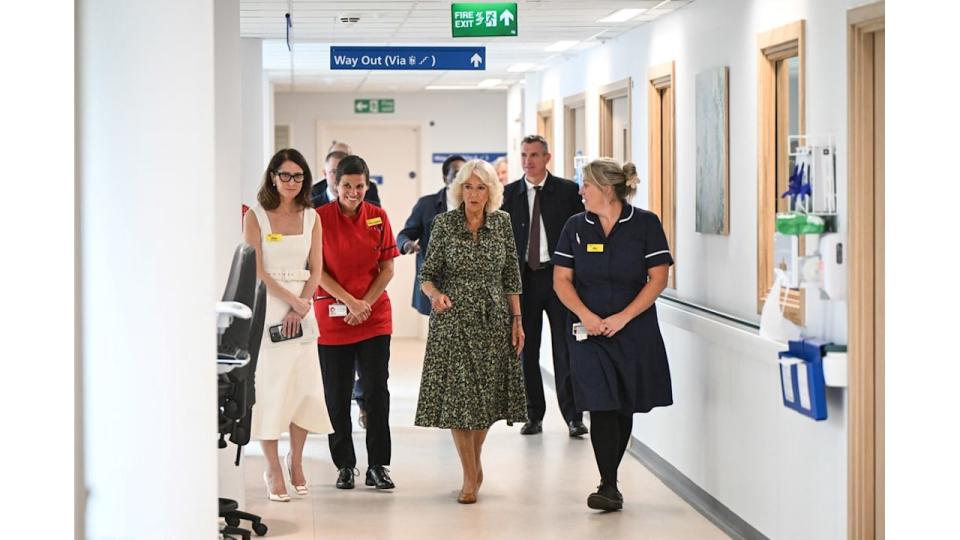 group of women touring hospital