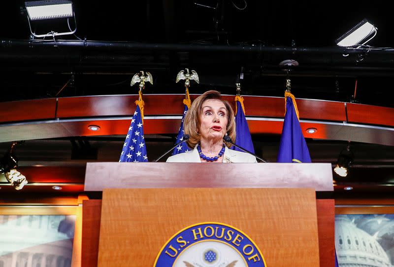 House Speaker Pelosi speaks about Trump impeachment inquiry during news conference on Capitol Hill in Washington