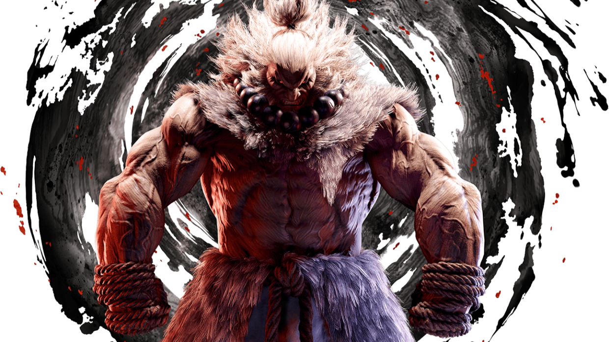  Akuma's key art for Street Fighter 6 in which he looks very cross. 