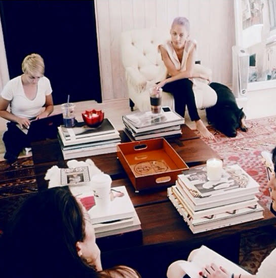 Nicole Richie’s LA Home Candles, coffee table books and fabulous oversized rugs dominate Nicole’s living room. [Photo: Instagram/Nicole Richie]