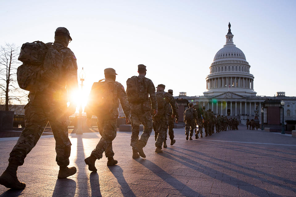 Extraordinary Photos of the National Guard at the U.S. Capitol Ahead of the Biden Inauguration