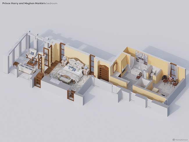 prince harry and meghan bedroom floorplan