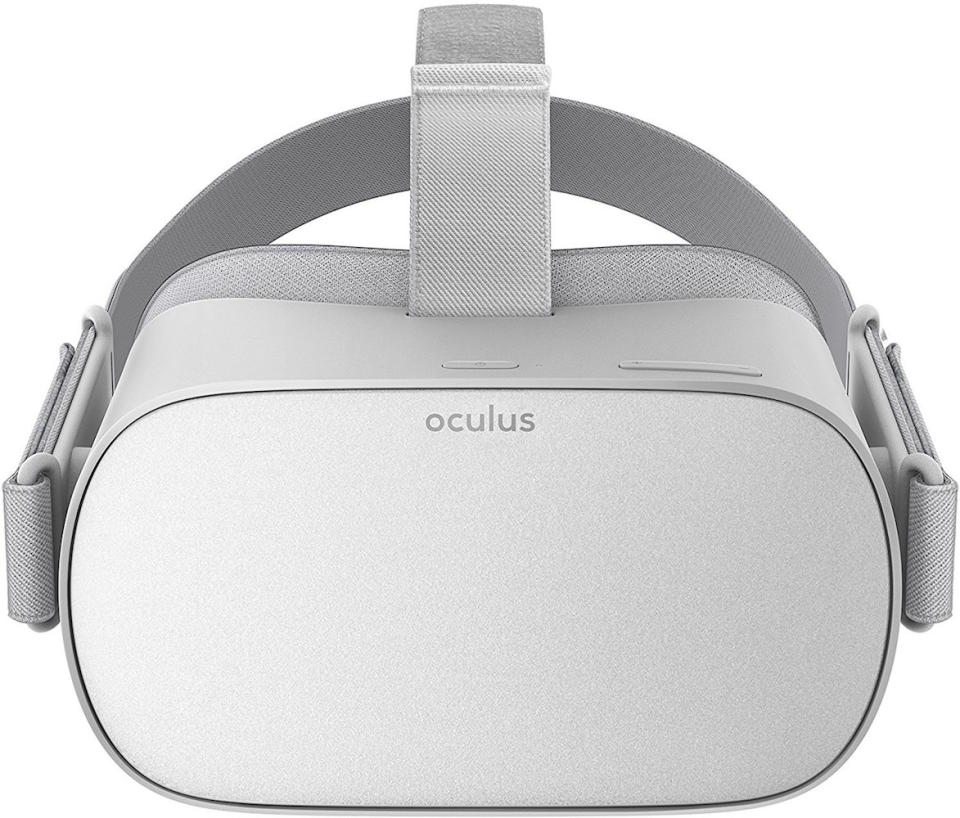 <p>For the avid gamer, real life may no longer be cutting it. We can almost hear their shrieks of joy when they unbox the Oculus Go VR headset. Crystal clear 3D optics, immersive audio and a wireless controller are just a few of its impressive features. <br><strong><a rel="nofollow noopener" href="https://www.amazon.ca/Oculus-Standalone-Virtual-Reality-Headset/dp/B07D7HPSFC/ref=asc_df_B07D7HPSFC/?tag=googleshopc0c-20&linkCode=df0&hvadid=292873610105&hvpos=1o1&hvnetw=g&hvrand=10677583063080093759&hvpone=&hvptwo=&hvqmt=&hvdev=c&hvdvcmdl=&hvlocint=&hvlocphy=9061009&hvtargid=pla-467200727971&psc=1" target="_blank" data-ylk="slk:SHOP IT: Amazon, $269.99;elm:context_link;itc:0;sec:content-canvas" class="link ">SHOP IT: Amazon, $269.99</a></strong> </p>