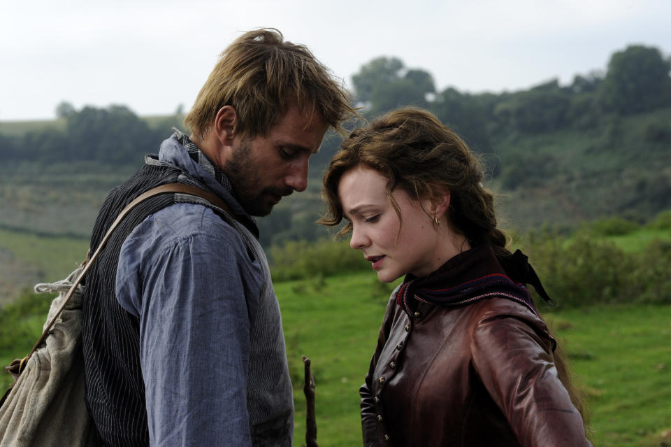 Matthias Schoenaerts as Gabriel Oak and Carey Mulligan as Bathsheba Everdene in Far from the Madding Crowd (2015)