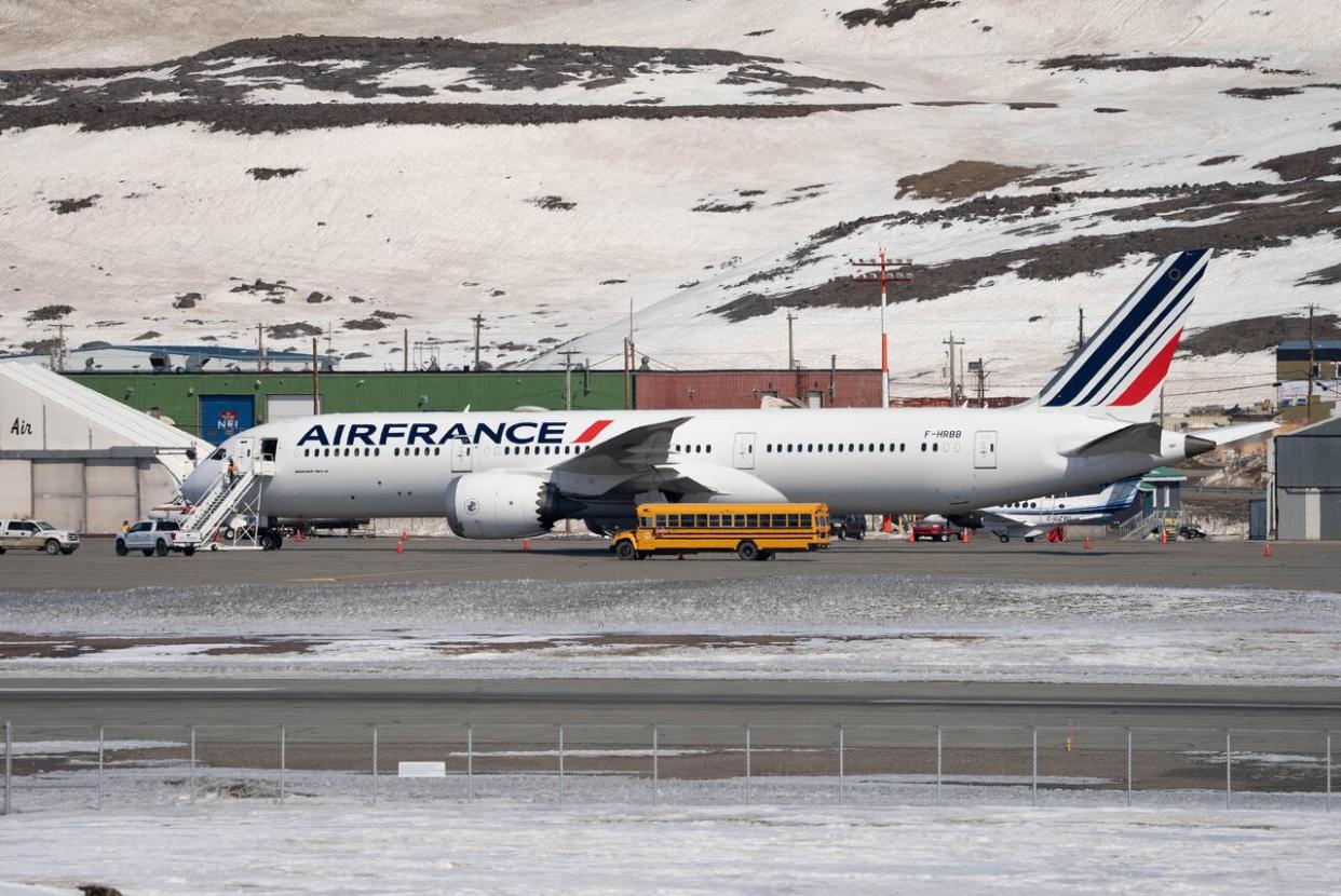 An Air France plane made an emergency landing in Iqaluit on Tuesday.  (David Gunn/CBC  - image credit)
