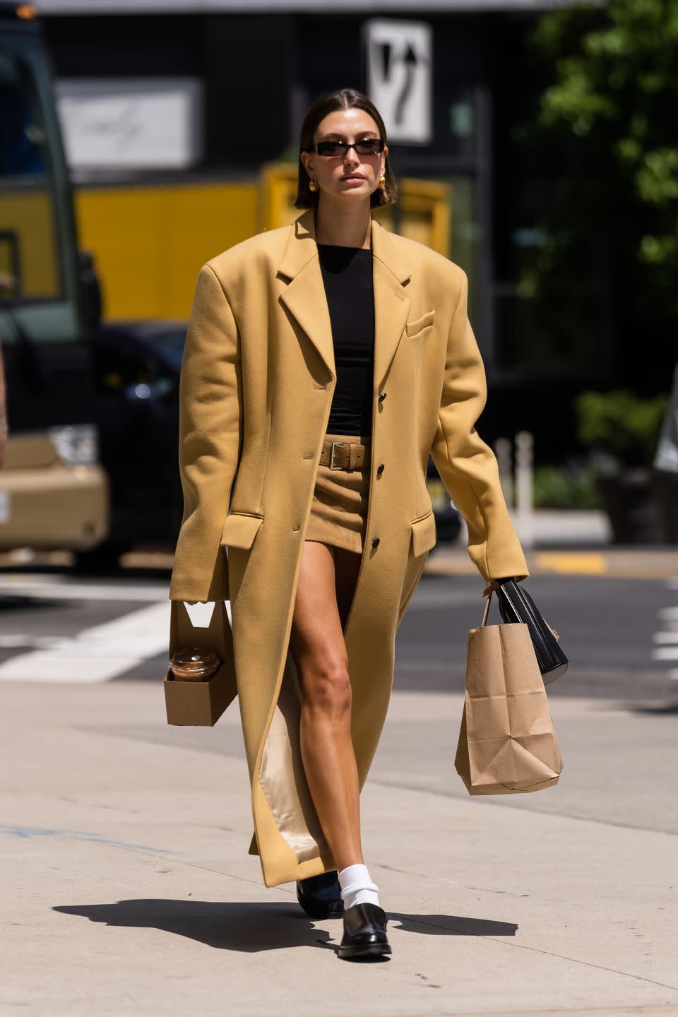 new york, new york may 10 hailey bieber is seen in tribeca on may 10, 2023 in new york city photo by gothamgc images