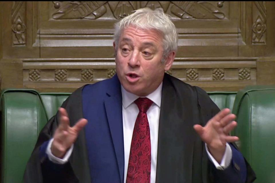 Speaker John Bercow speaks at the House of Commons (REUTERS)