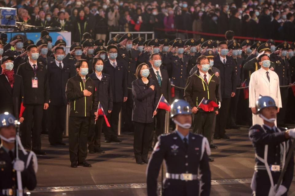 元旦1月1日總統府升旗典禮活動。 圖：總統府／提供（資料照）