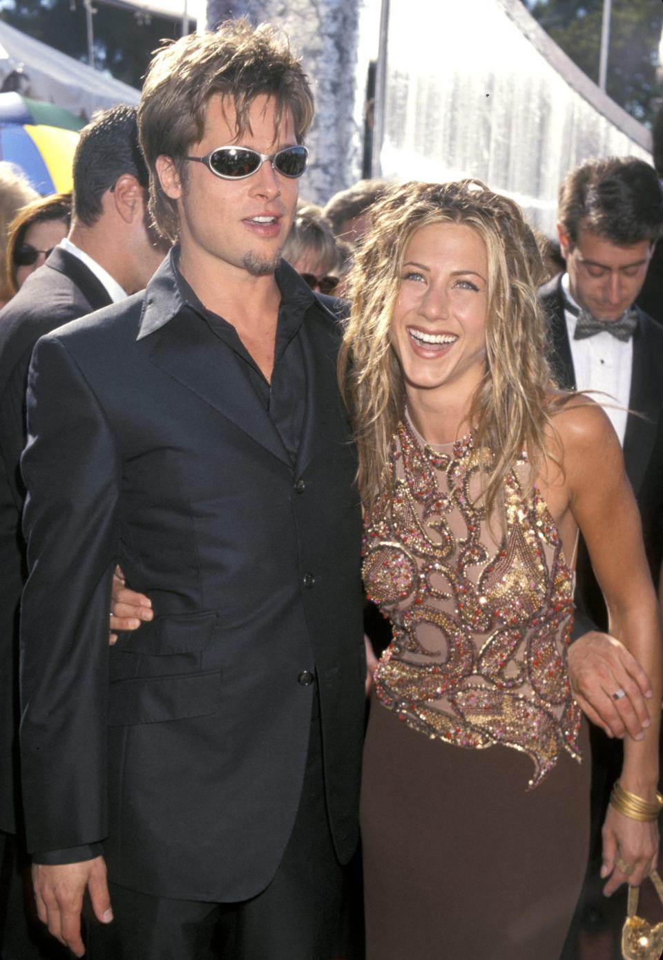Brad Pitt and Jennifer Aniston at the 1999 Emmy Awards