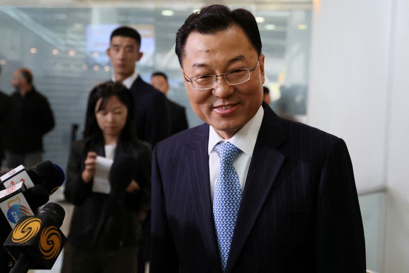 Xie Feng, China's new ambassador to the U.S., arrives at JFK airport in New York