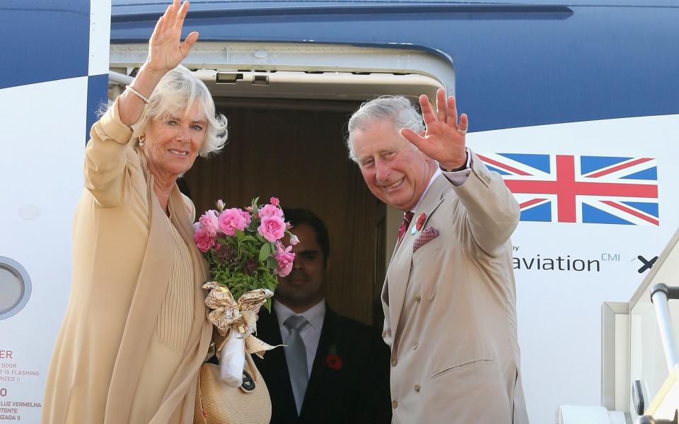 The Prince of Wales and the Duchess of Cornwall travel through Bahrain