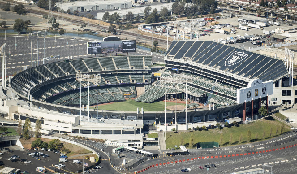 Oakland-Alameda County Coliseum has had more than its fair share of problems over the years. (AP Photo/Noah Berger)