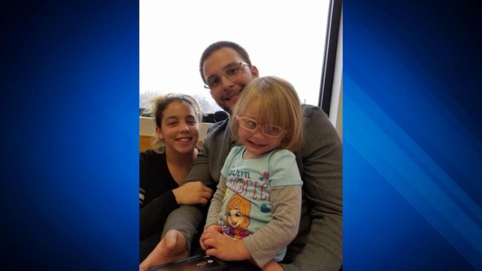 Kayla Montgomery, 31, of Manchester, New Hampshire on the left. Adam Montgomery, 31, of Manchester, New Hampshire, in the middle. 7-year-old Harmony Montgomery on the right.