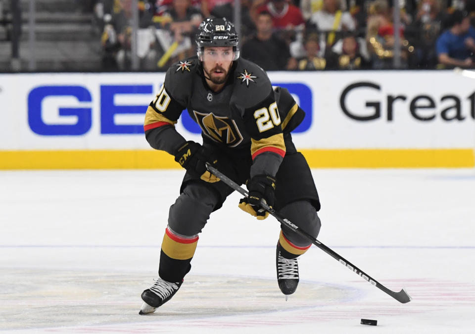 Chandler Stephenson #20 of the Vegas Golden Knights 