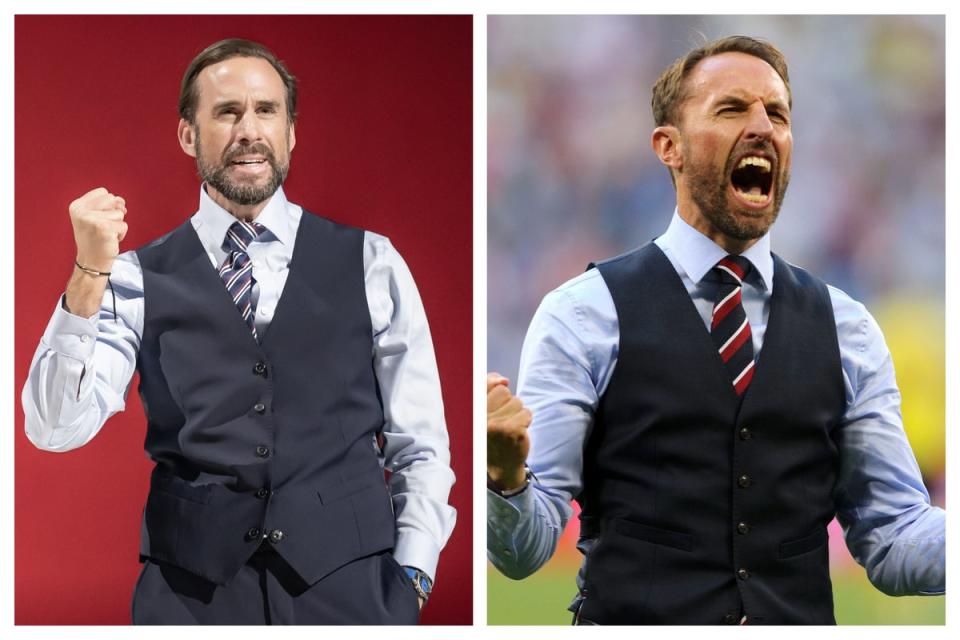 Joseph Fiennes; Gareth Southgate (Mark Brenner; Owen Humphreys/PA)