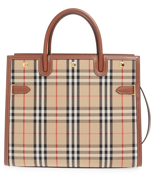 Burberry Check Tote Bag