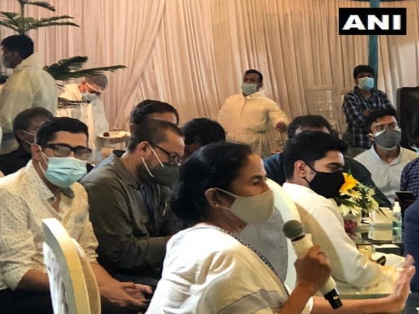 Mamata Banerjee addressing media in Delhi. (Photo/ANI)