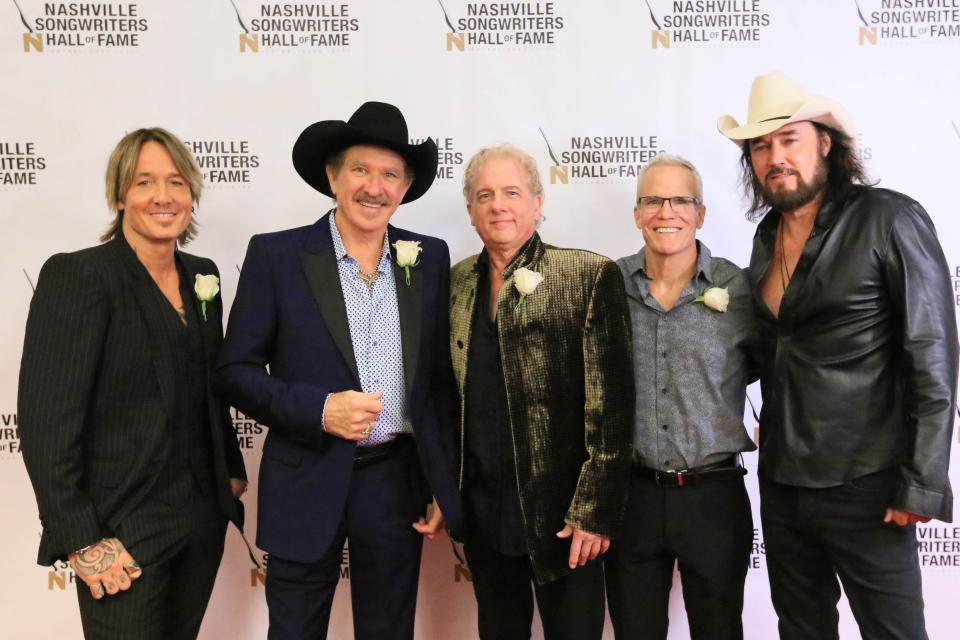 Nashville Songwriters Hall of Fame inductees Keith Urban, Kix Brooks, Rafe Van Hoy, Casey Beathard and David Lee Murphy