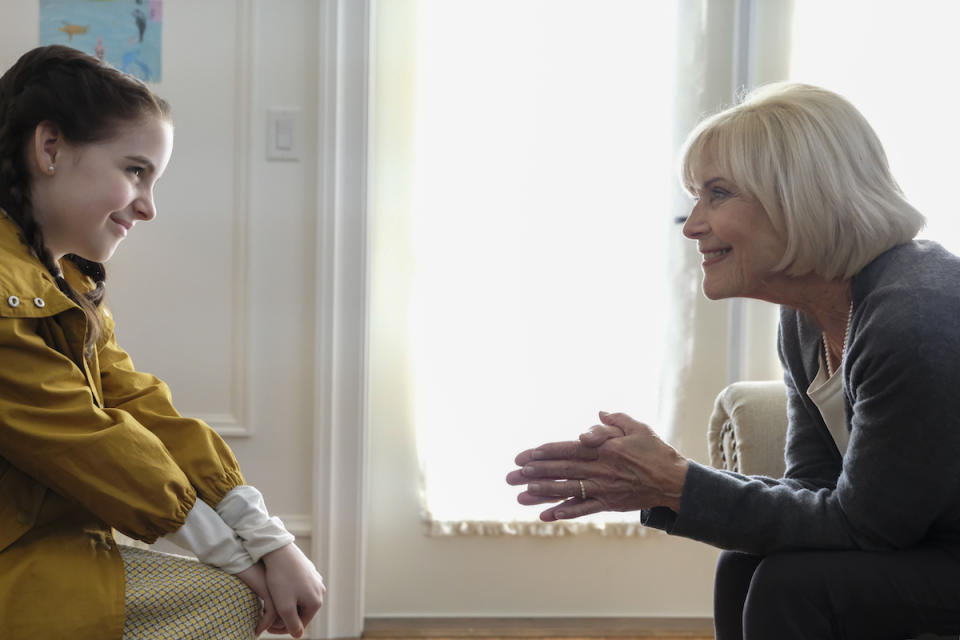 Mckenna Grace and Patty McCormack, “The Bad Seed” - Credit: Bettina Strauss/Lifetime