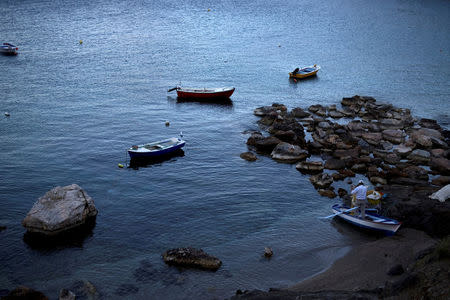 A local prepares to go fishing on the islet of Thymaina, Greece, May 11, 2017. REUTERS/Alkis Konstantinidis