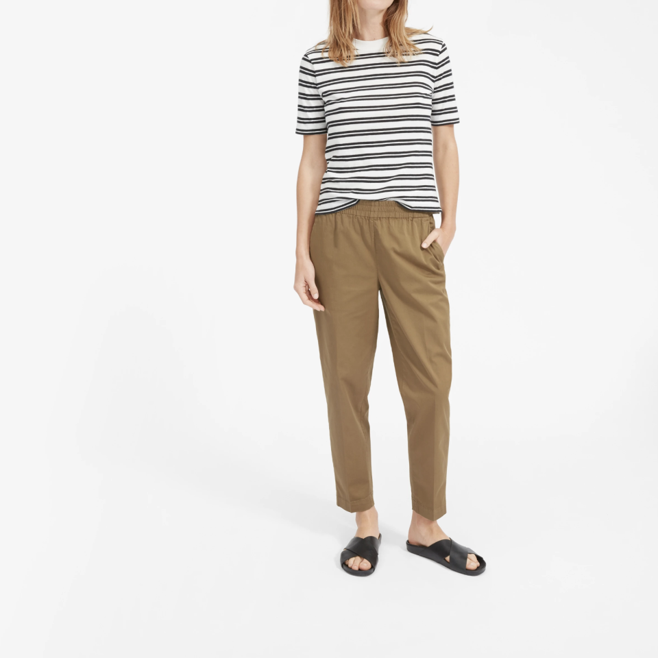 Wear these around the house now, and style them with t-shirts and easy knits later. (Photo: Everlane)