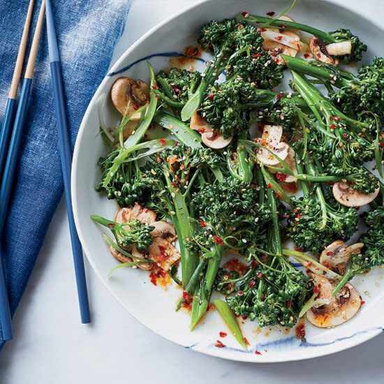 Broccolini, Mushroom and Sesame Salad