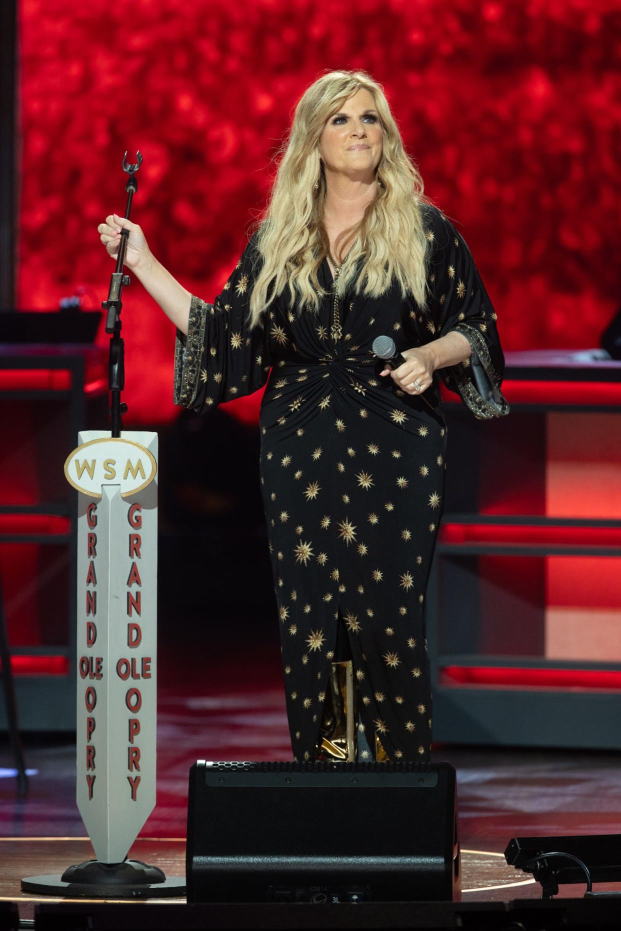 Trisha Yearwood celebrates her 25th anniversary as a Grand Ole Opry member at a show Wednesday.