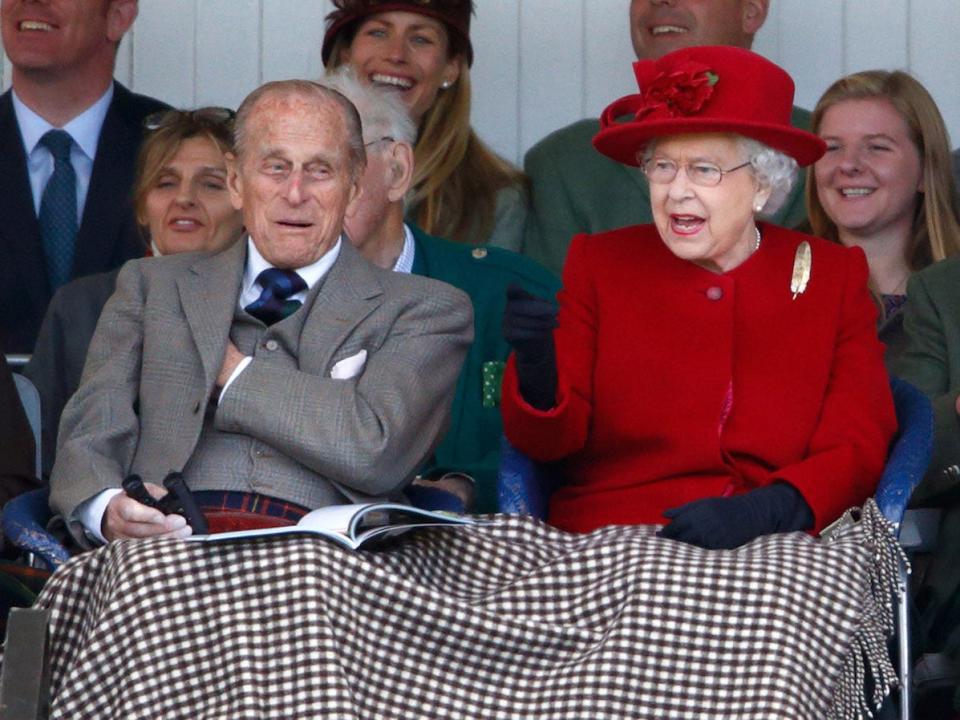 Prince Philip and Queen Elizabeth at the Braemar Gathering in 2015.