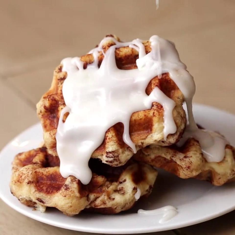 Cinnamon Roll Waffles