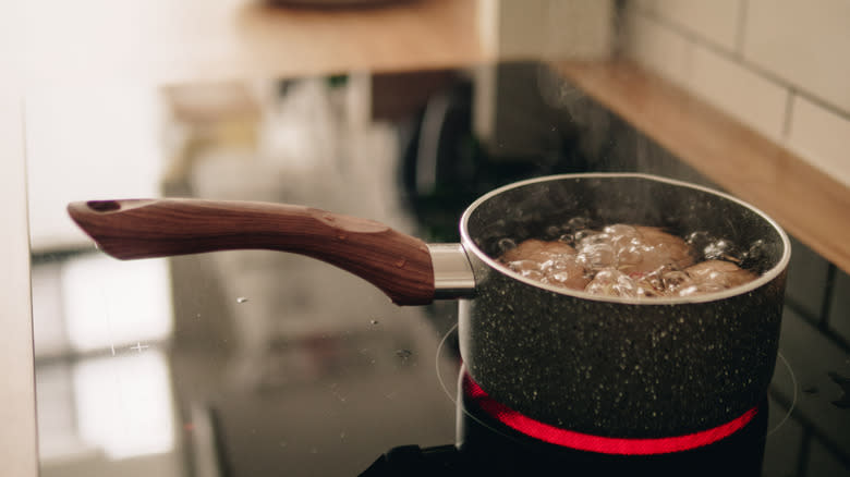 boiling eggs on stovetop