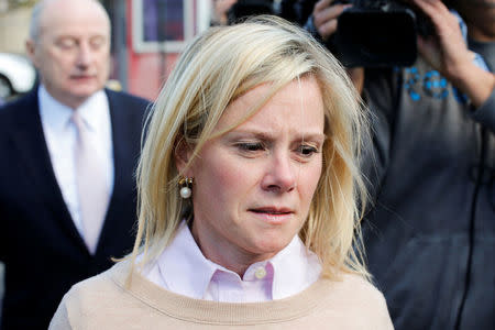 Bridget Anne Kelly, former deputy chief of staff to New Jersey Governor Chris Christie, exits the court in the Bridgegate trial at the Federal Courthouse in Newark. REUTERS/Eduardo Munoz