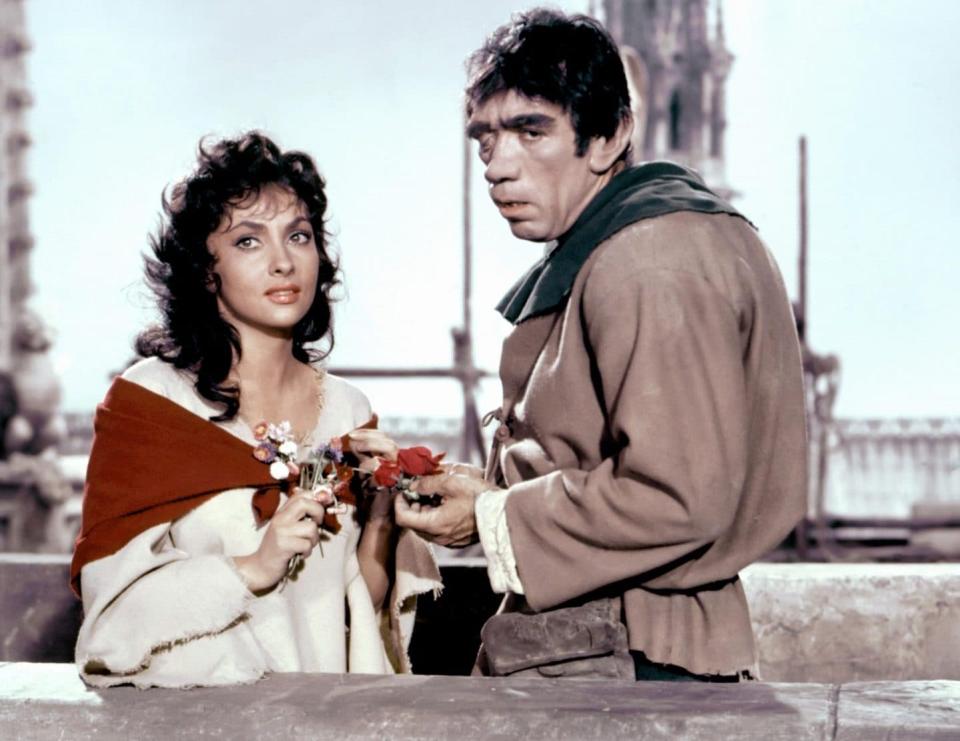 With Anthony Quinn in The Hunchback of Notre Dame (1956) - ScreenProd/Photononstop/Alamy 