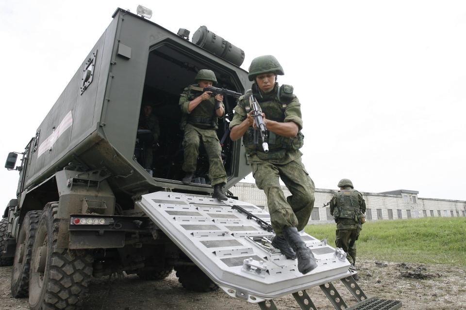 Russian special forces infantry armored vehicle