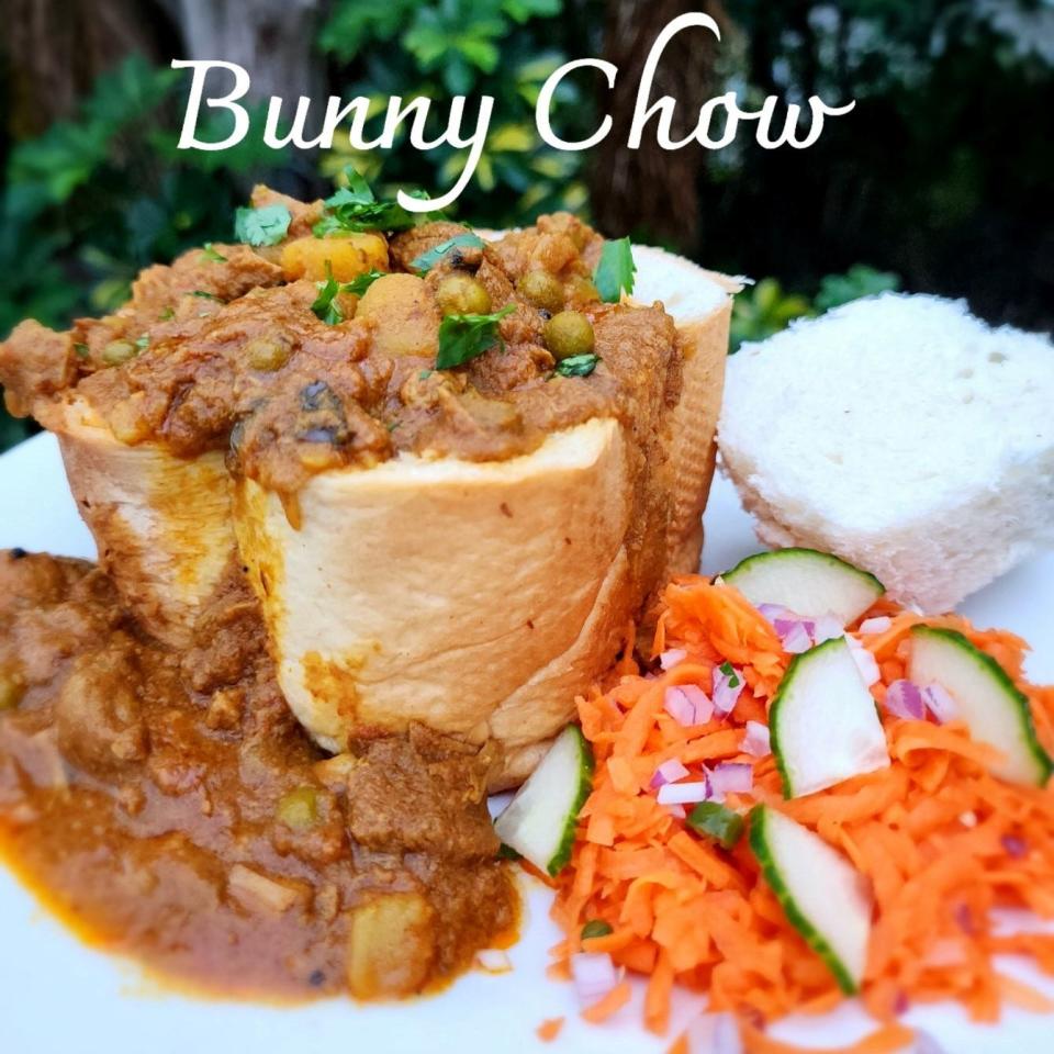 Bunny Chow, a popular shareable dish from Parvathy's Kitchen in DeLand.