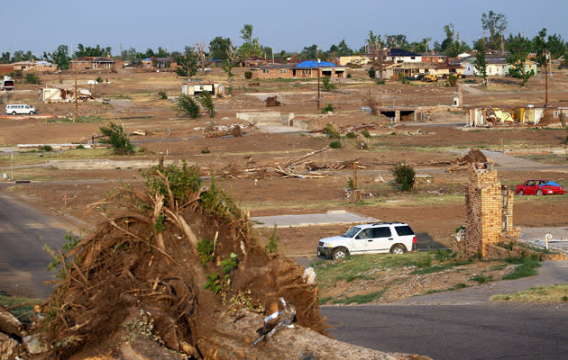 Así quedó Joplin tras el tornado. Este era su aspecto mes y medio después de la tragedia. La imagen es desoladora. Montones de escombros y ni una casa en pie. (Scott Olson/Getty Images)