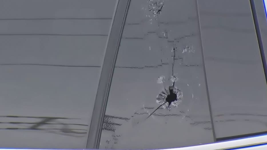 Officers found a bullet hole in a vehicle parked along Johnston Avenue.