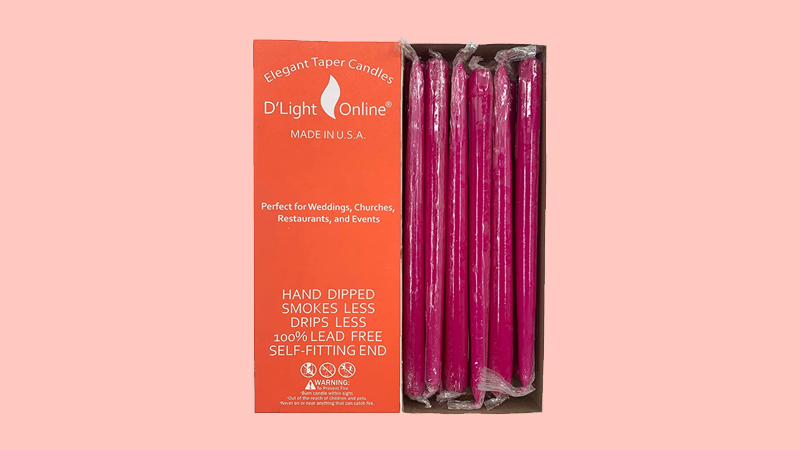 Create the right ambience with these Magenta candles from D'Light Online.