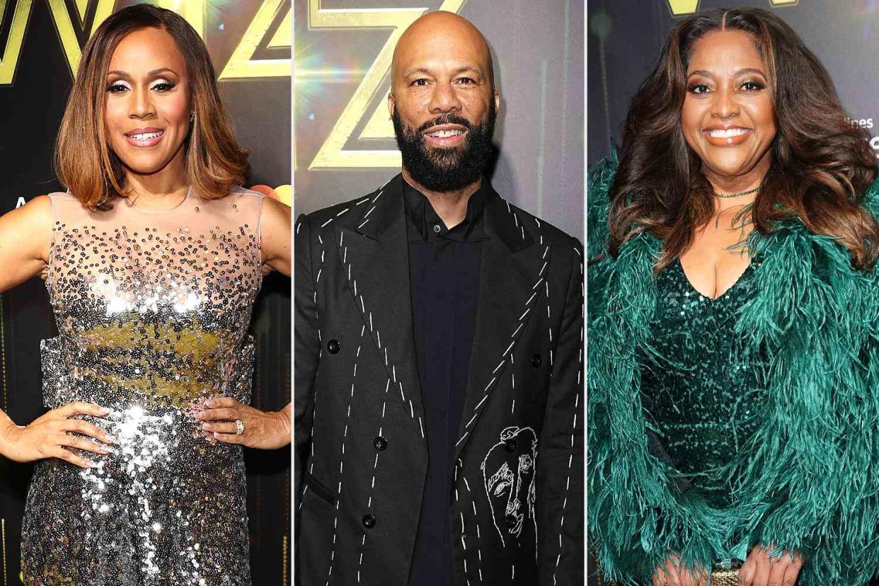 <p>Jamie McCarthy/Getty Images; John Nacion/Variety via Getty (2)</p> Deborah Cox, Common and Sherri Shepherd at the opening of 