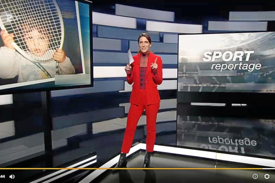 Süß: Andrea Petkovic zeigt, wie sie als Zweijährige aussah. <span class="copyright">Screenshot/ZDF</span>