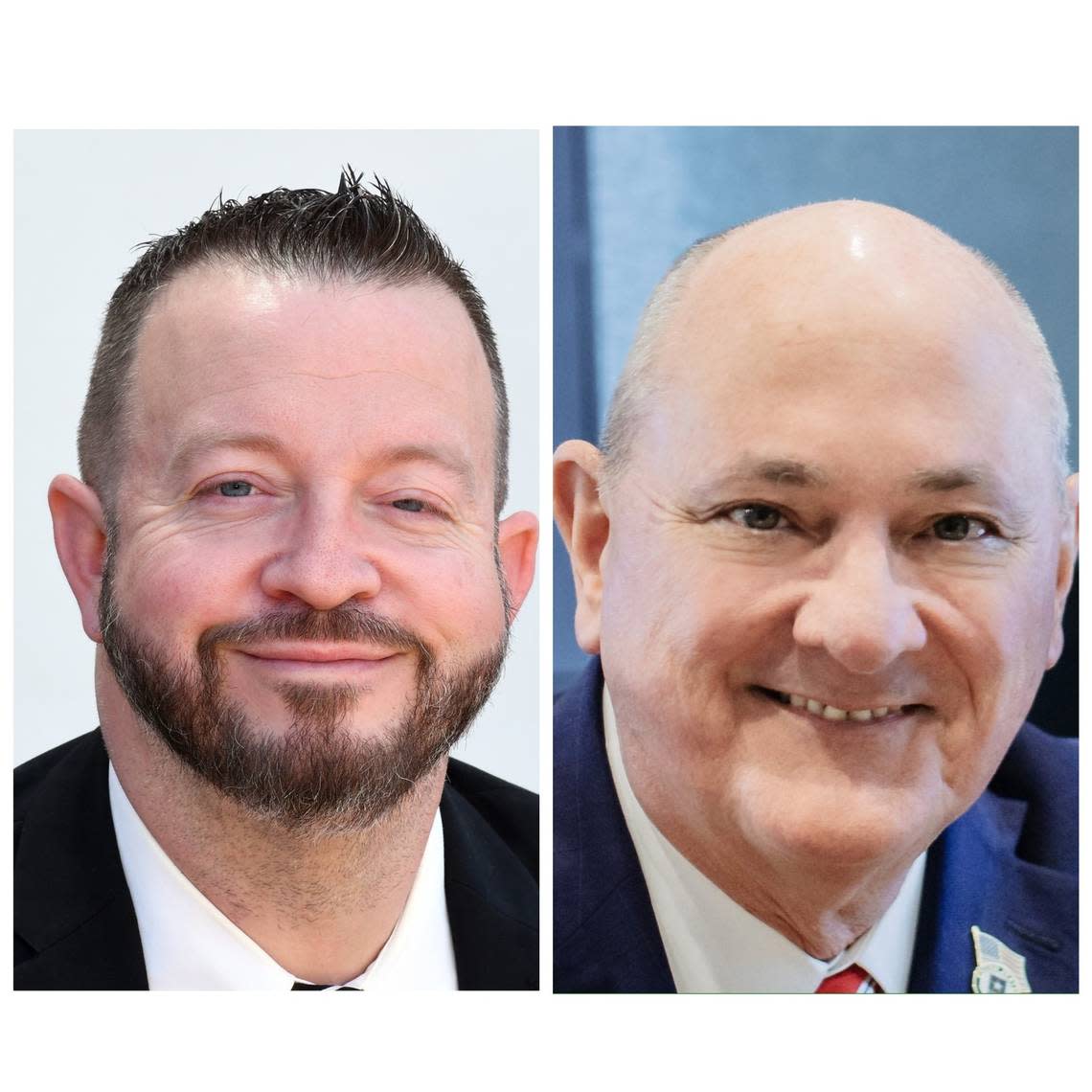 Commissioner Ryan Davidson, left, and Clyde Dornier are vying for an Ada County Commissioner seat in the Republican primary on May 21.
