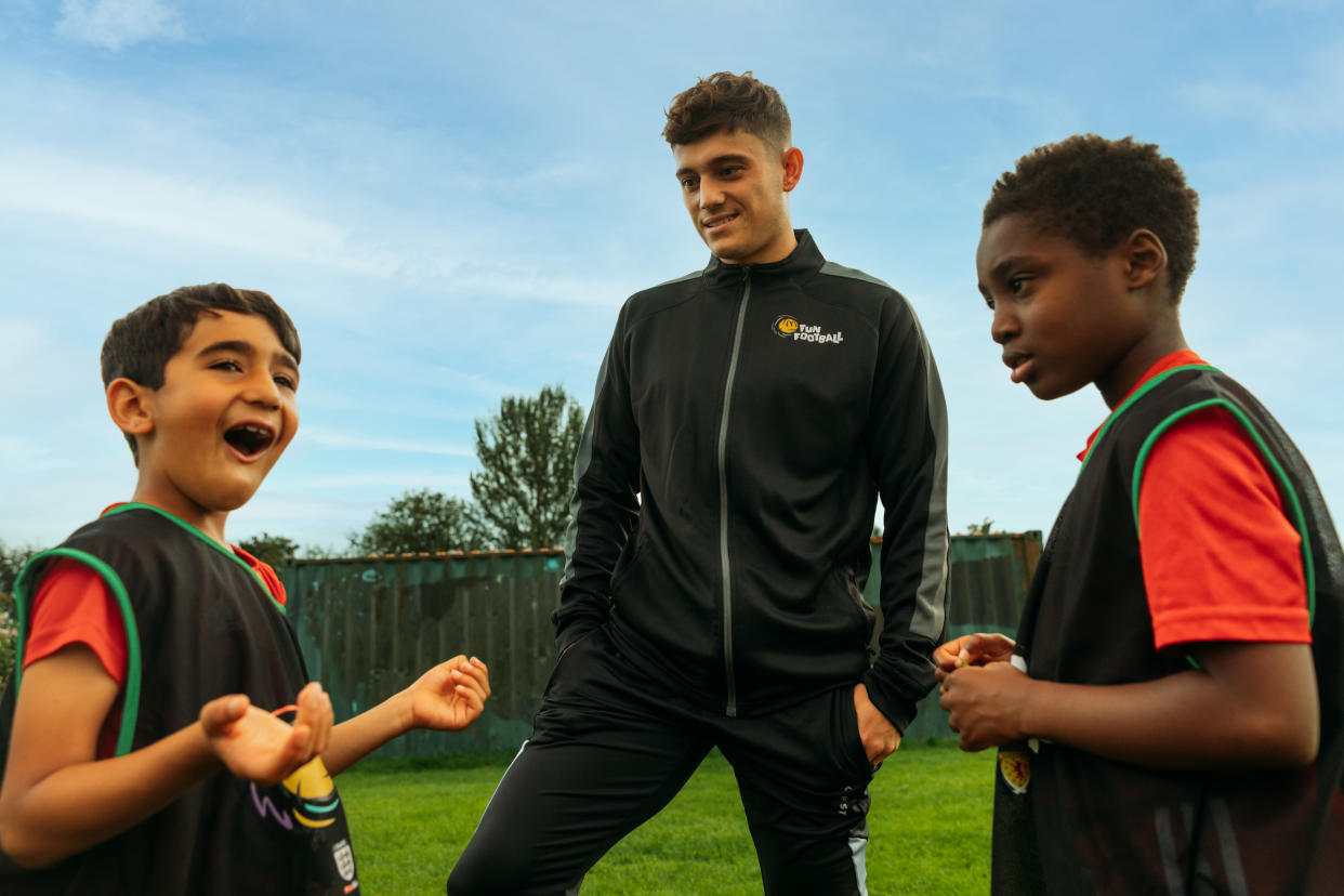 Daniel James is a proud ambassador of McDonald’s Fun Football (McDonald’s/handout)