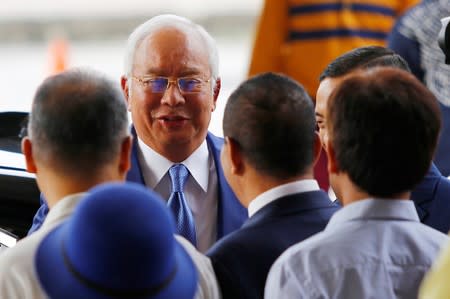 Former Malaysian Prime Minister Najib Razak arrives at Kuala Lumpur High Court in Kuala Lumpur