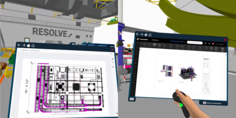 Access 2D design apps while reviewing 3D BIM in VR (Graphic: Business Wire)