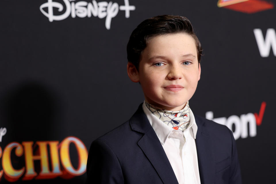 BURBANK, CALIFORNIA - SEPTEMBER 07: Benjamin Evan Ainsworth attends the Pinocchio world premiere at Walt Disney Studios in Burbank, California on September 07, 2022. (Photo by Jesse Grant/Getty Images for Disney)