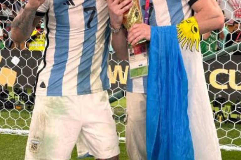 Fran Stoessel festejó la obtención de la Copa del Mundo Qatar 2023 por parte de la selección argentina junto a su cuñado, el futbolista Rodrigo de Paul