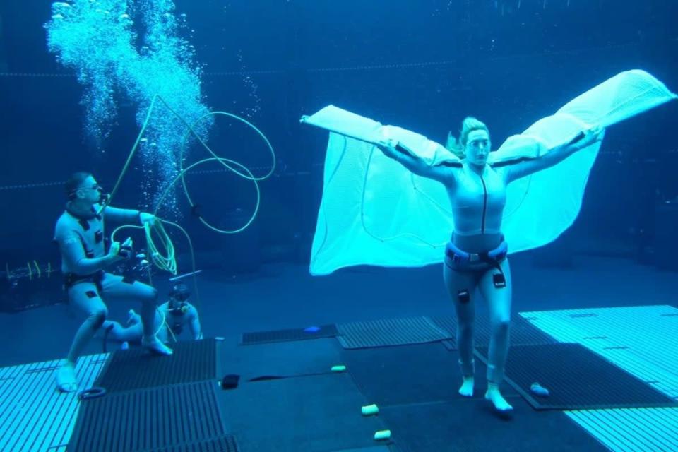 Kate Winslet has broken a free diving record on the set of The Way Of Water (Jon Landau/ Instagram)